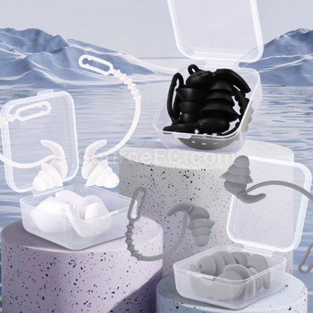 Customization Noise-canceling swimming earplugs with a cord Corporate Gifts