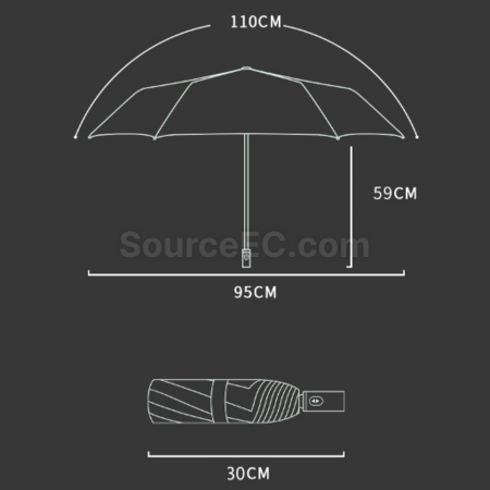 Customization Automatic three-fold umbrella with buckle Corporate Gifts