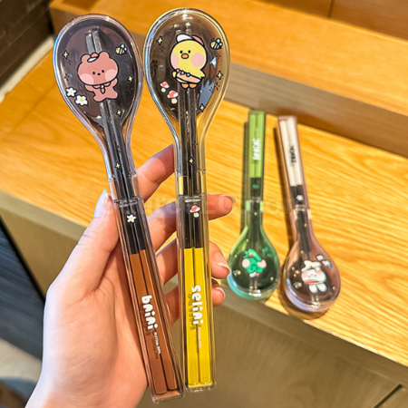 Customization Stainless steel chopsticks and spoon set, portable tableware Corporate Gifts