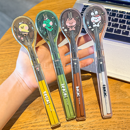 Customization Stainless steel chopsticks and spoon set, portable tableware Corporate Gifts