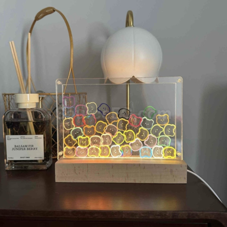 Customization Creative Bear Rocking Acrylic Night Light Corporate Gifts