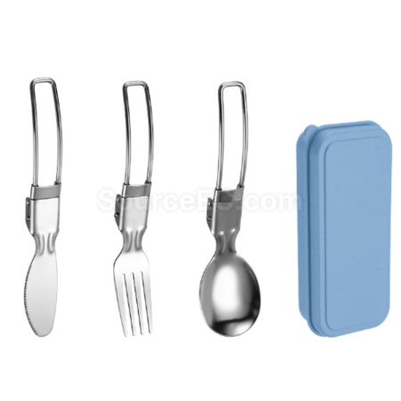 Customization 304 stainless steel folding tableware set Corporate Gifts