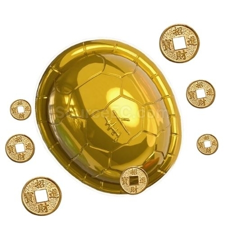 Golden Coin Turtle Toy