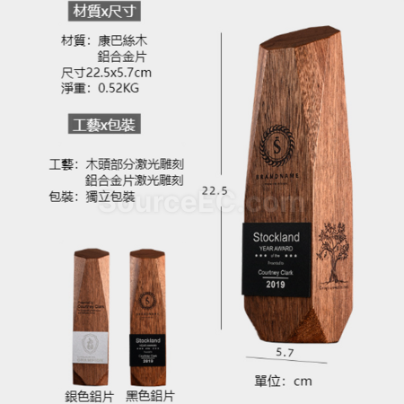 Customization Solid wood trophy Corporate Gifts