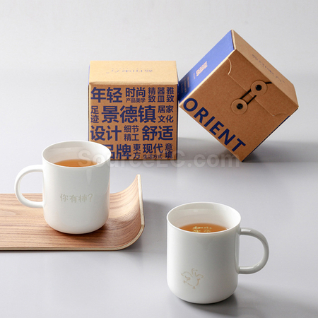 Customization Light-transmitting Ceramic Mug Corporate Gifts