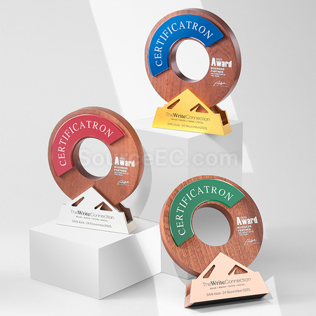 Solid Wood Crystal Award