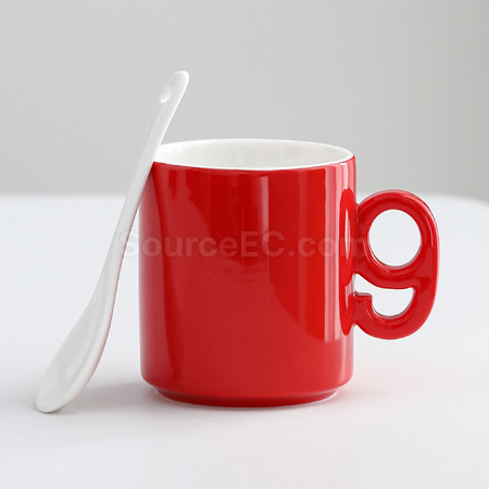 Customization Numbers handle ceramic cup Corporate Gifts