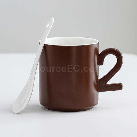 Customization Numbers handle ceramic cup Corporate Gifts