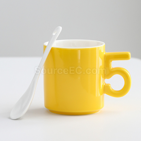 Customization Numbers handle ceramic cup Corporate Gifts
