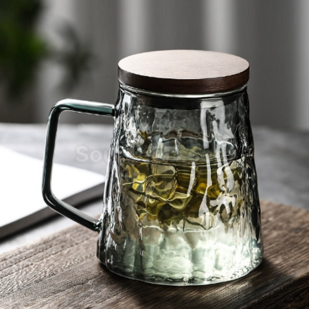 Customization Glass tea cup with separate tea and water compartments for brewing Corporate Gifts