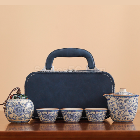 Customization Ru Kiln Travel Tea Set Corporate Gifts