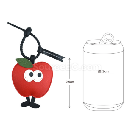Customization PU Christmas Keychain Pendant Corporate Gifts