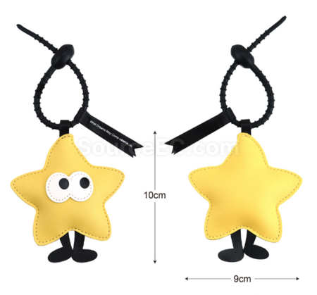Customization PU Christmas Keychain Pendant Corporate Gifts