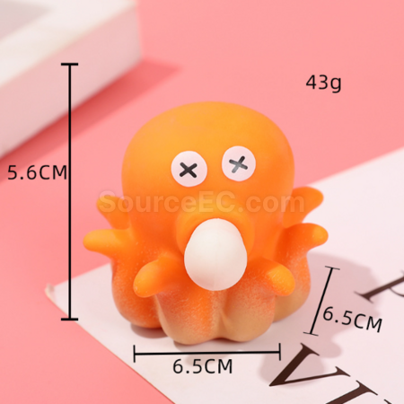 Customization Little Octopus Bubble-Blowing Stress-Relief Squishy Toy Corporate Gifts