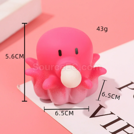 Customization Little Octopus Bubble-Blowing Stress-Relief Squishy Toy Corporate Gifts