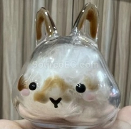 Customization Cute Little Rabbit Transparent Hair Storage Box Corporate Gifts