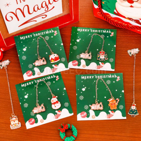 Customization Christmas Metal Pendant Bookmark Corporate Gifts