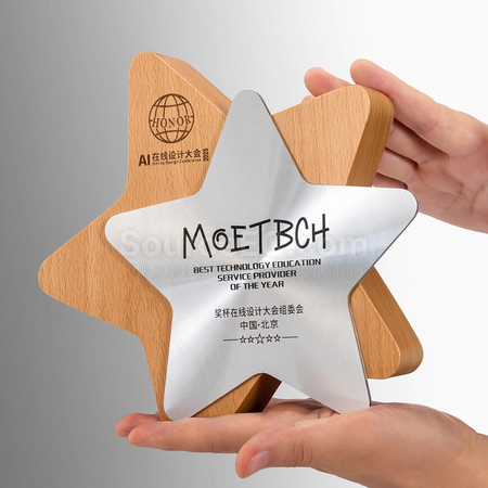 Customization Solid Wood Metal Award Corporate Gifts