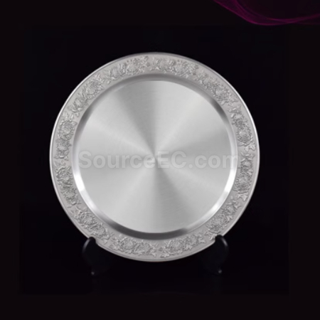 Customization 29CM Pure Tin Award Plate Commemorative Plate Corporate Gifts