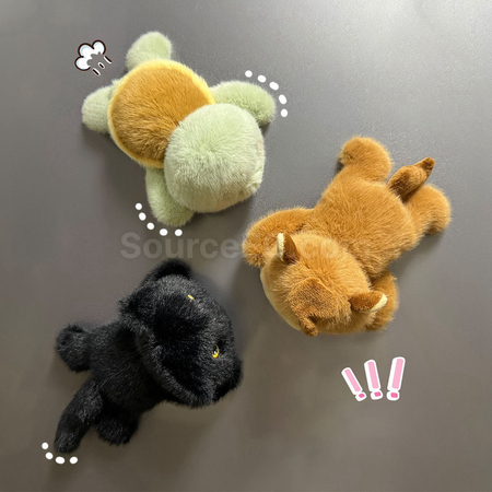 Capybara plush doll refrigerator magnet