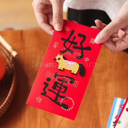 Customization Year of The Horse Embroidery Red Envelopes Corporate Gifts