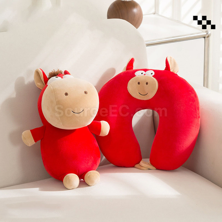 Customization Year of the Horse U-shaped pillow Corporate Gifts