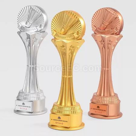Customization Oversized badminton trophy Corporate Gifts