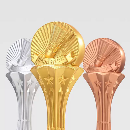 Customization Oversized badminton trophy Corporate Gifts