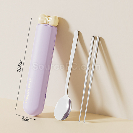 Customization Dopamine Bow 304 Stainless Steel Portable Set Corporate Gifts