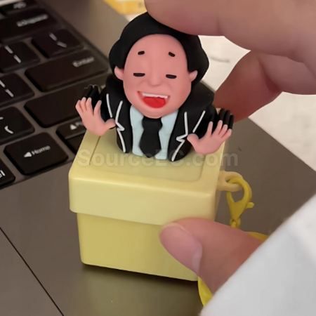 Customization Light-up Voice Stress-Relief Button Keychain Corporate Gifts
