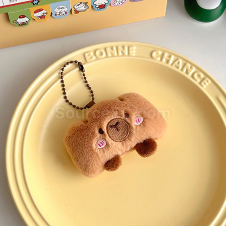 Customization Capybara Bread Plush Doll Pendant Keychain Corporate Gifts