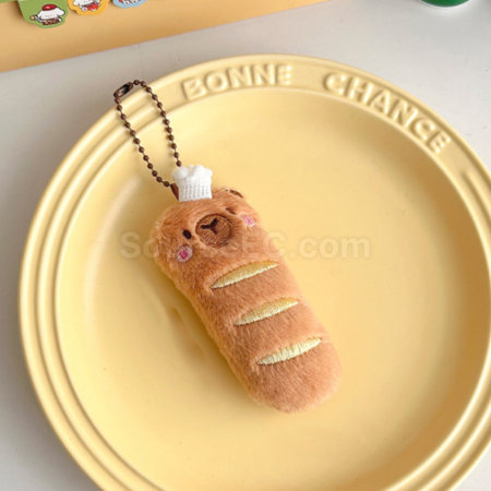 Customization Capybara Bread Plush Doll Pendant Keychain Corporate Gifts