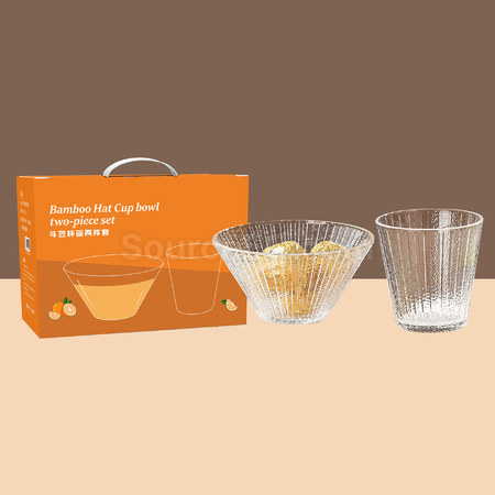 Customization Luxury Glass Bowl + Cup Set Corporate Gifts