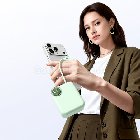 Customization Mini Self-contained Cable Fast-charging Power Bank Corporate Gifts