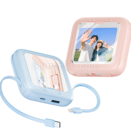 Customization 3C Certified Illuminated Makeup Mirror Power Bank Corporate Gifts