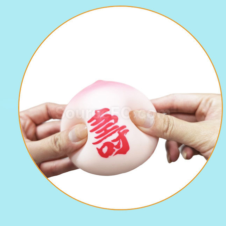 Customization Peach-shaped stress-relief squeeze toy Corporate Gifts