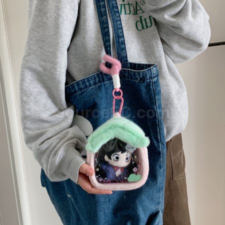Customization Plush small house transparent doll bag storage bag Corporate Gifts