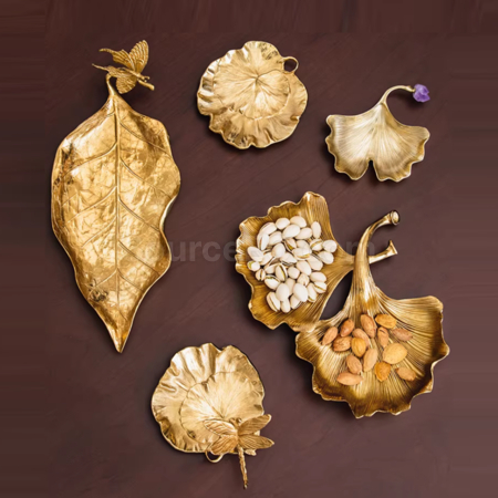 Customization Brass Gold Leaf Ornament Corporate Gifts