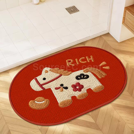 Customization Imitation linen Floor Mat Corporate Gifts