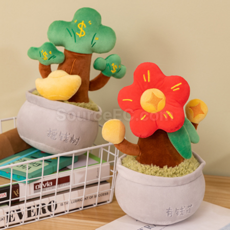Customization Potted fortune tree plush toy Corporate Gifts