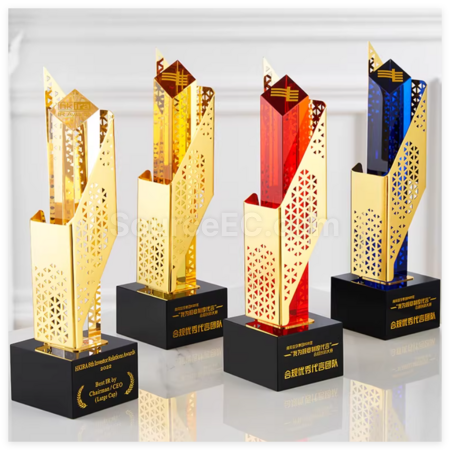 Hollowed-Out Irregular Metal Trophy