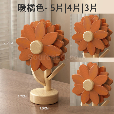 Customization Sunflower Wooden Heat-Resistant Mat Corporate Gifts