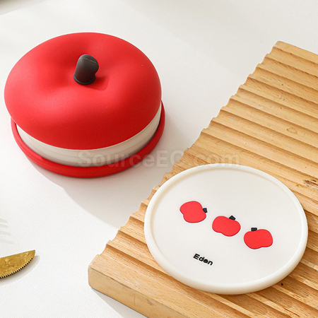Customization Silicone Apple Insulated Coasters Corporate Gifts