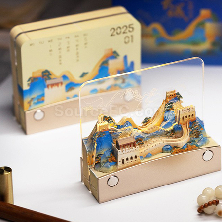 Customization Customizable Hand-Torn Calendar Paper Carved Lamp Corporate Gifts