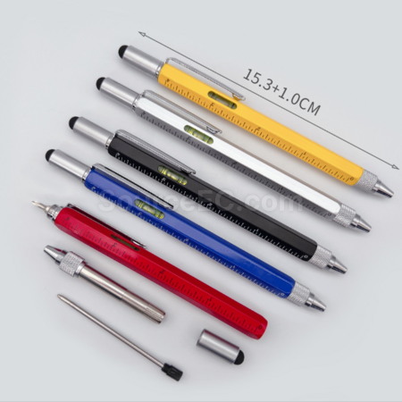 Customization Multifunctional touch head screwdriver ruler 6-in-1 ballpoint pen Corporate Gifts