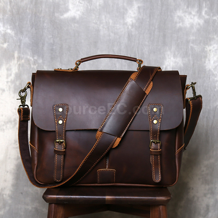 Customization Retro Genuine Leather Briefcase Corporate Gifts