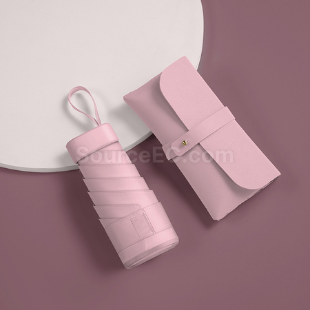 Customization Pocket Leather Bag Ultralight Umbrella Corporate Gifts