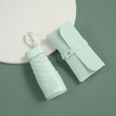 Customization Pocket Leather Bag Ultralight Umbrella Corporate Gifts