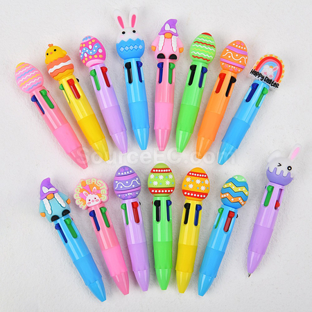Customization Easter Cartoon Four-Color Pens Corporate Gifts