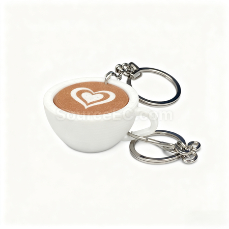 Customization Coffee cup decompression keychain Corporate Gifts
